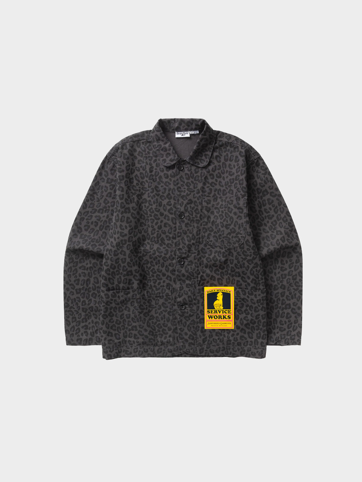 Service Works Patterned Easy Chef Shirt in Farbe black_leopard