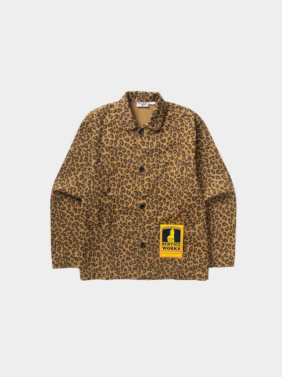 Service Works Patterned Easy Chef Shirt in Farbe brown_leopard