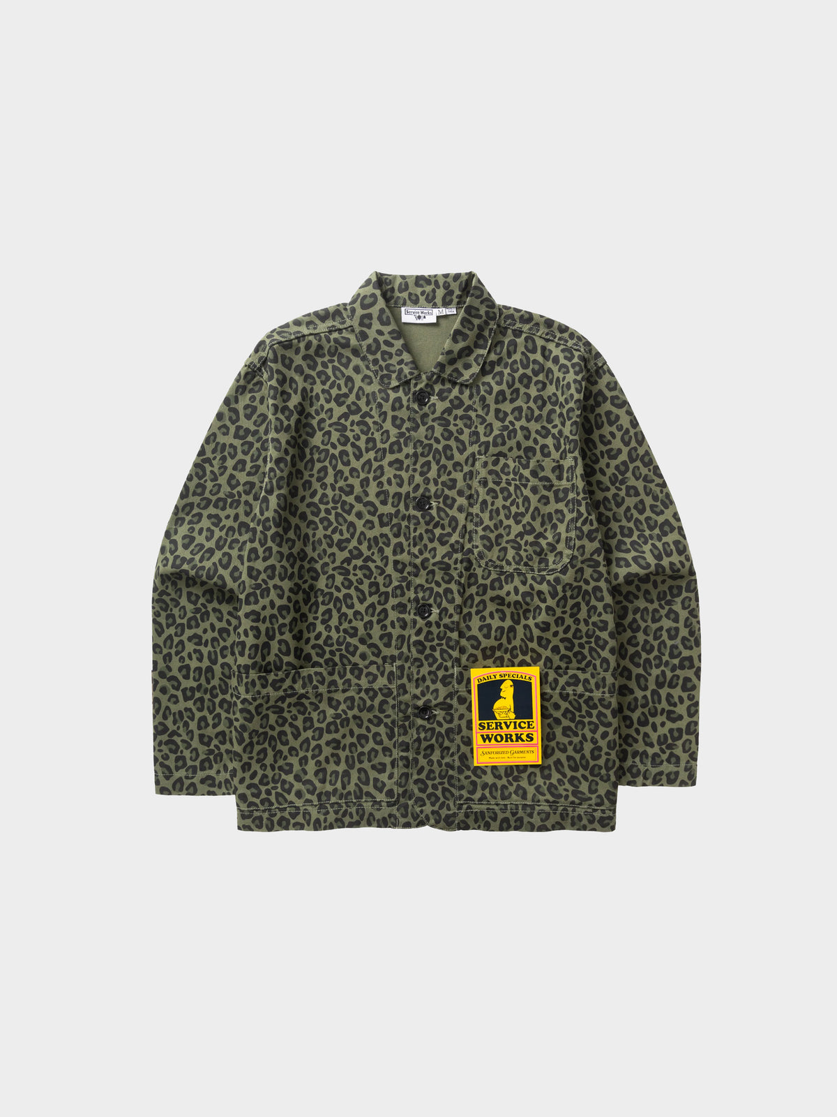 Service Works Patterned Easy Chef Shirt in Farbe green_leopard