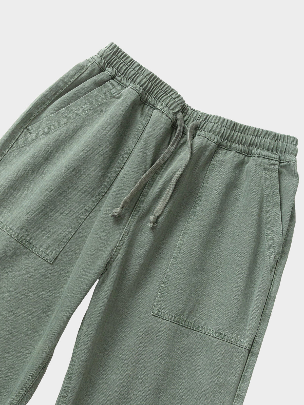 Service Works Pigment Herringbone Chef Pants in Farbe olive