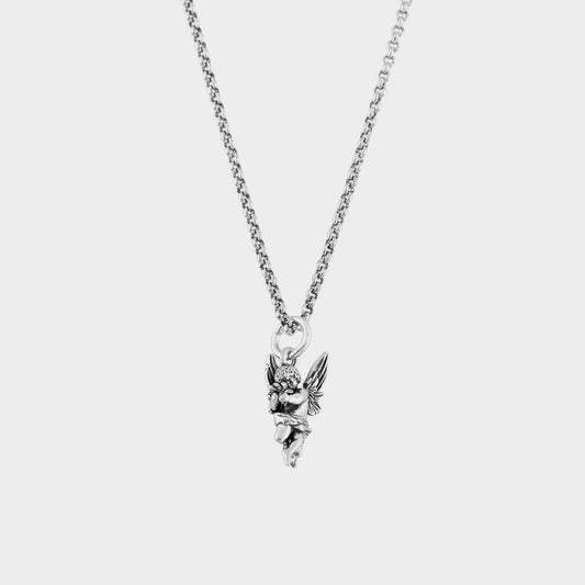 Silver Cherub Necklace