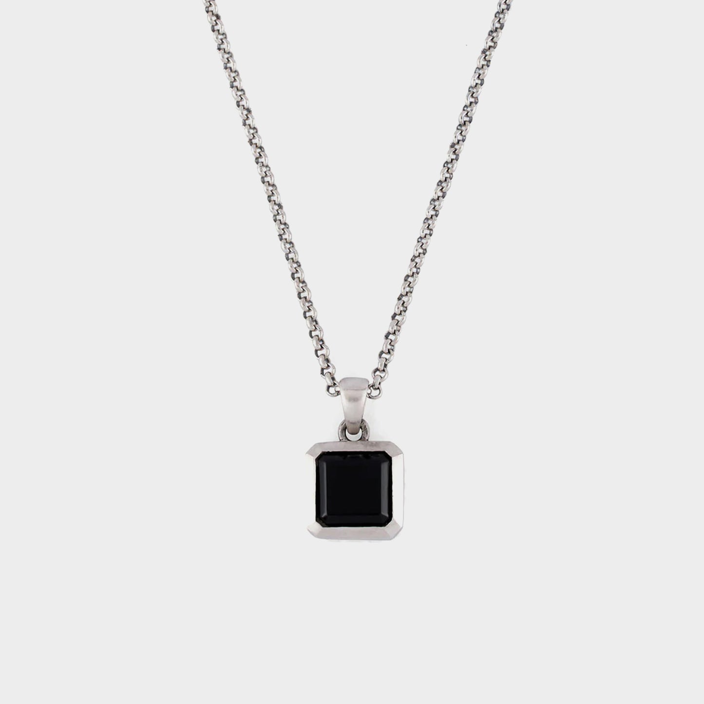 Serge Denimes Silver Onyx Armour Necklace in Farbe silver