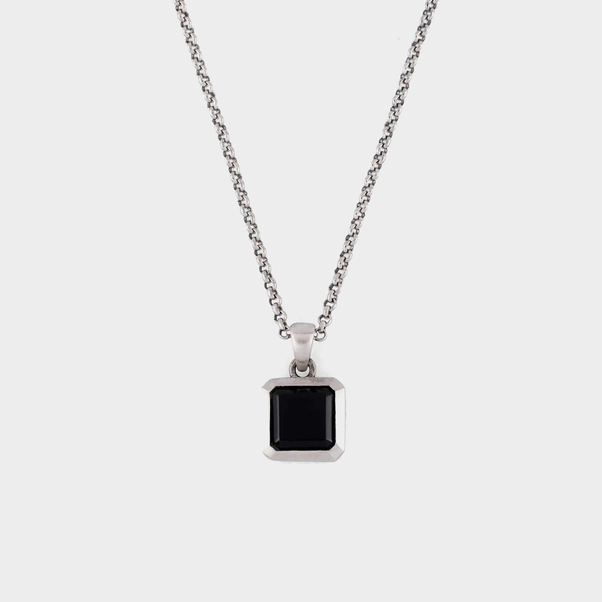 Serge Denimes Silver Onyx Armour Necklace in Farbe silver