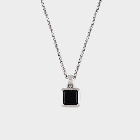Silver Onyx Armour Necklace