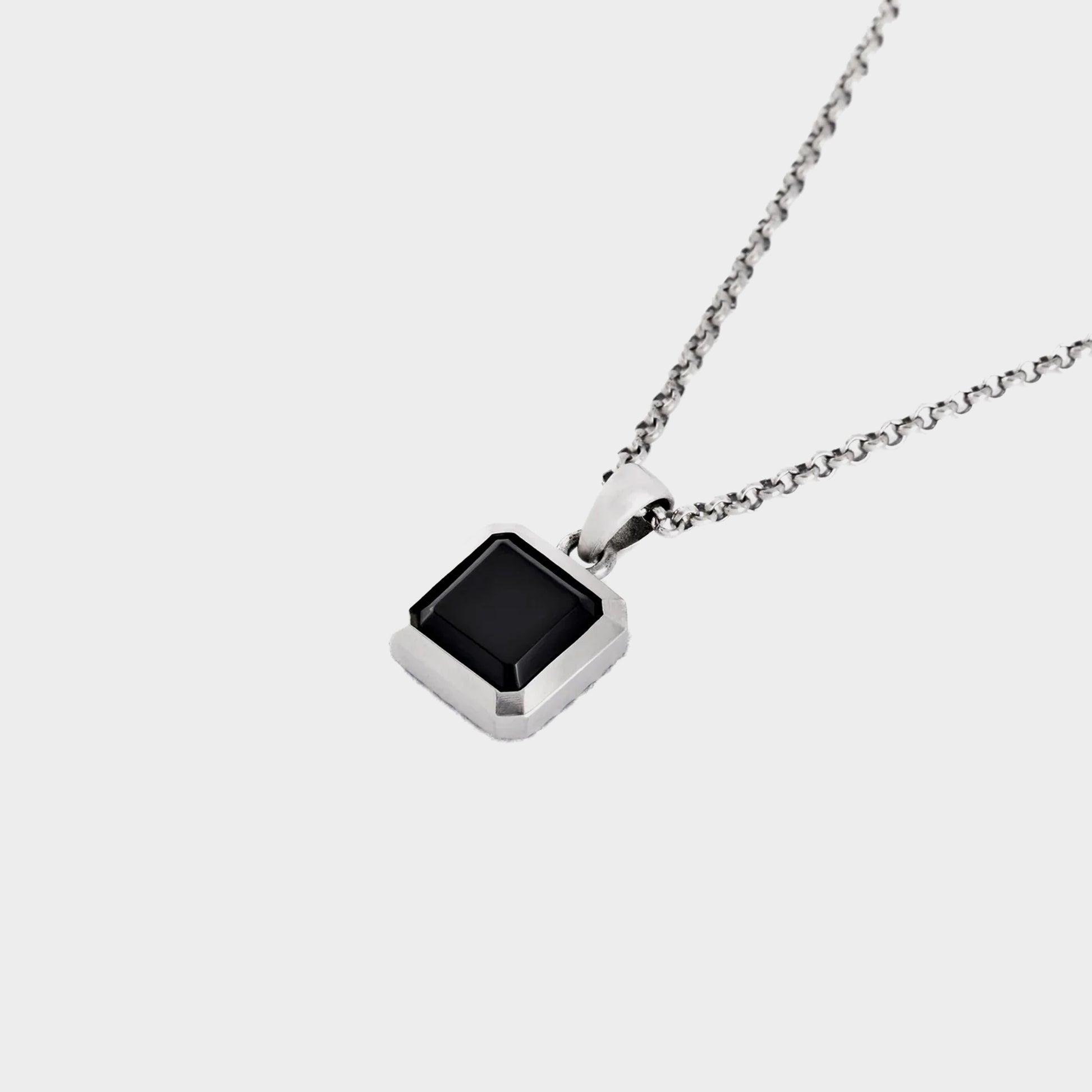 Serge Denimes Silver Onyx Armour Necklace in Farbe silver
