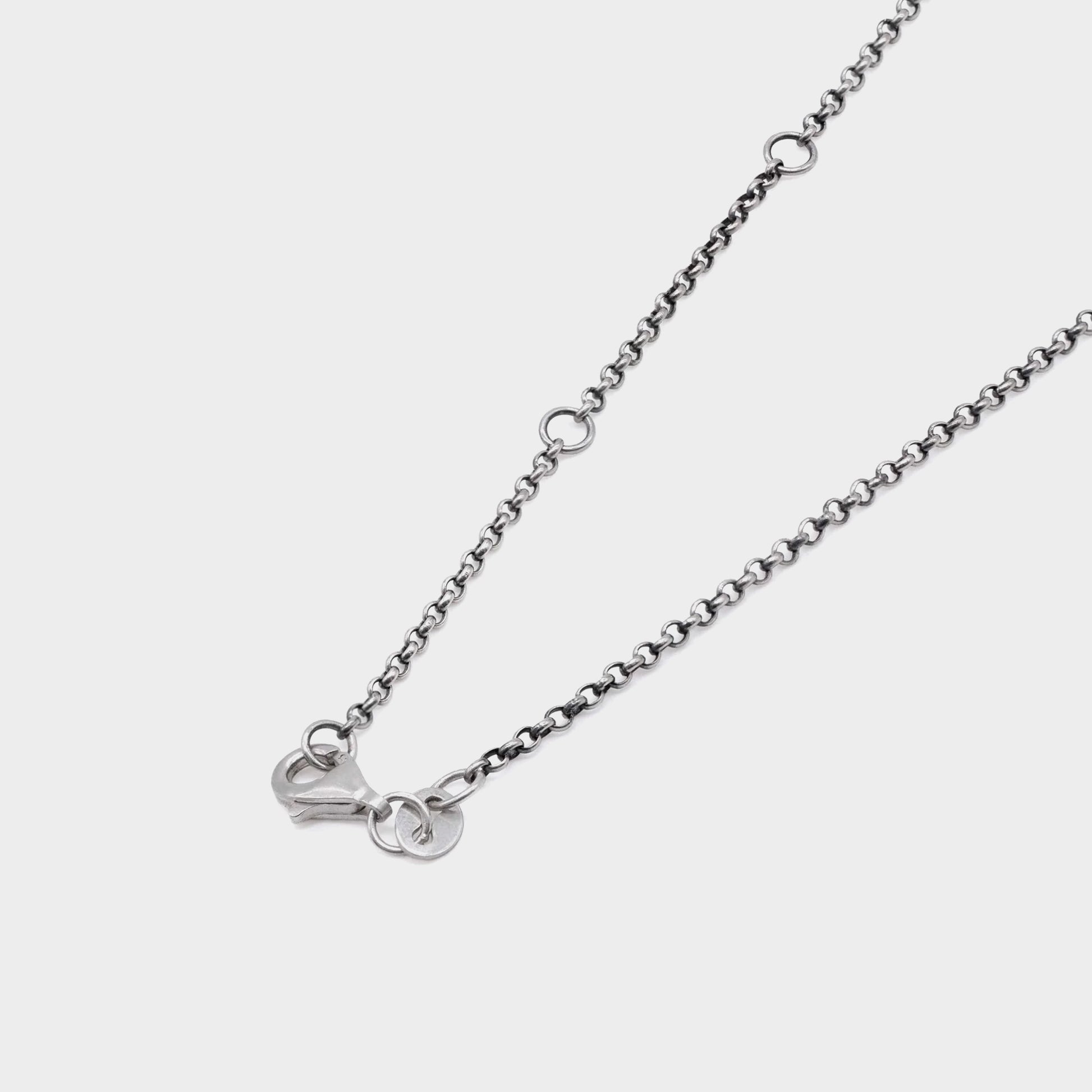 Serge Denimes Silver Onyx Armour Necklace in Farbe silver