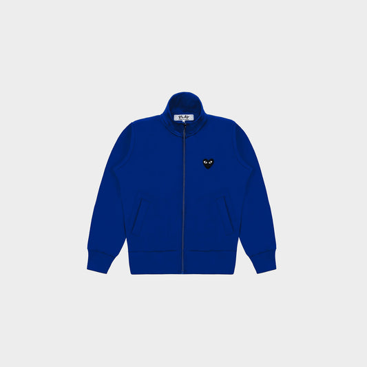 CdG Play Track Jacket - Big Heart Print in Farbe navy