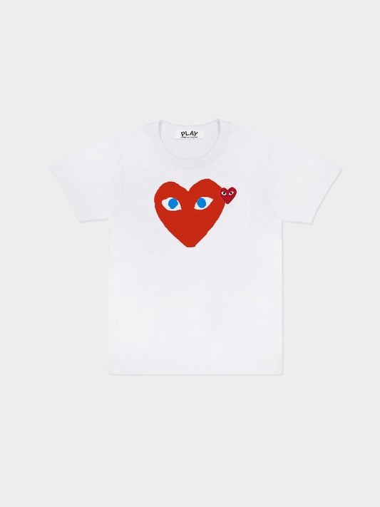 Blue Eyes T-Shirt - White / Red Heart
