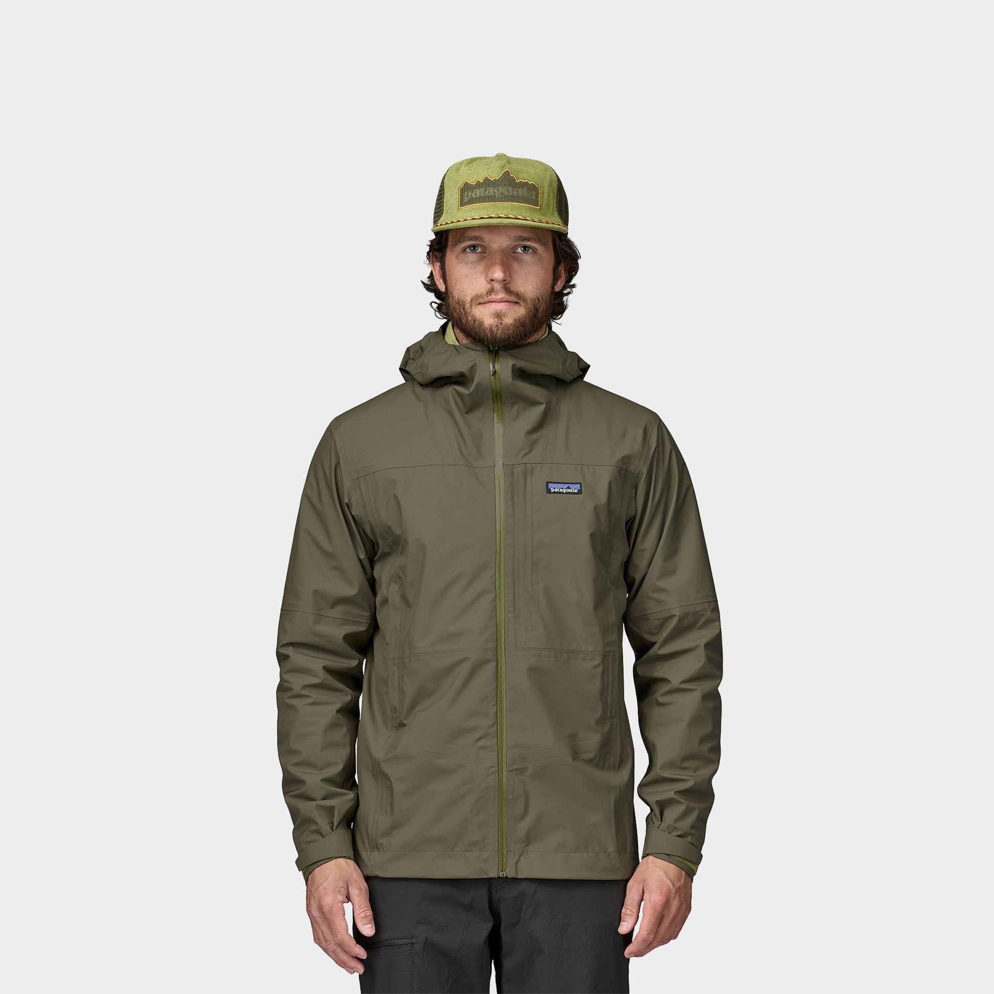 Patagonia Ms Boulder Fork Rain Jacket in Farbe basin_green