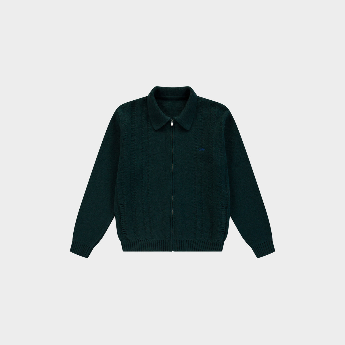 Arte Antwerp Cable Knit Zip Cardigan in Farbe green