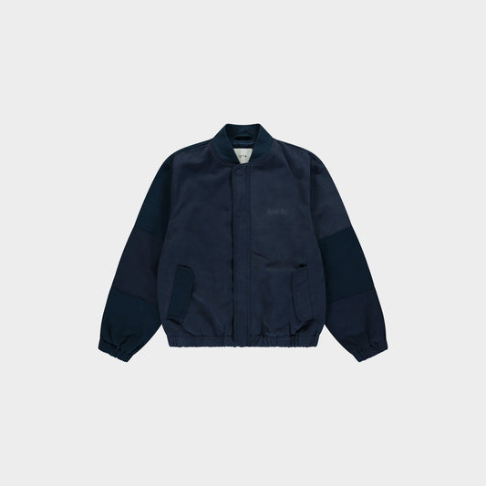 Canvas Panel Bomber Jacket Navy