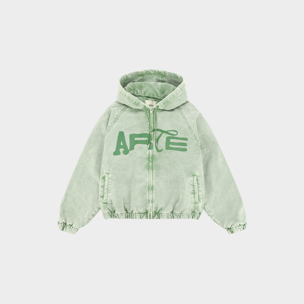 Arte Antwerp Polyform Canvas Hooded Jacket in Farbe green