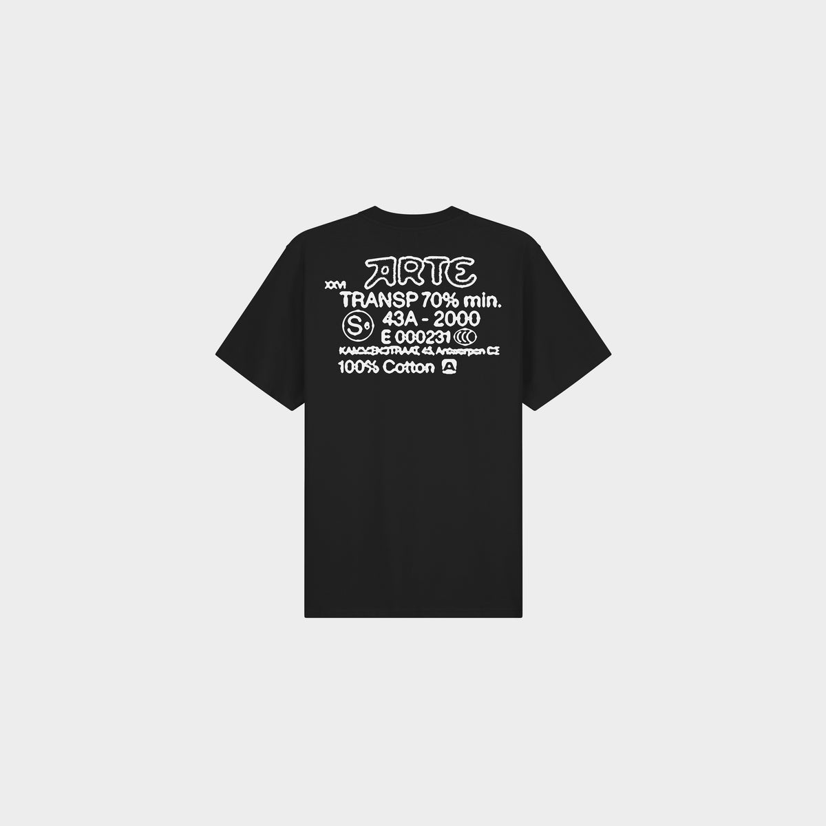 Arte Antwerp Serial Stamp T-Shirt Black in Farbe black