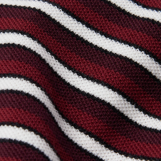 Tripped Stripes Pique Long Sleeve T-Shirt