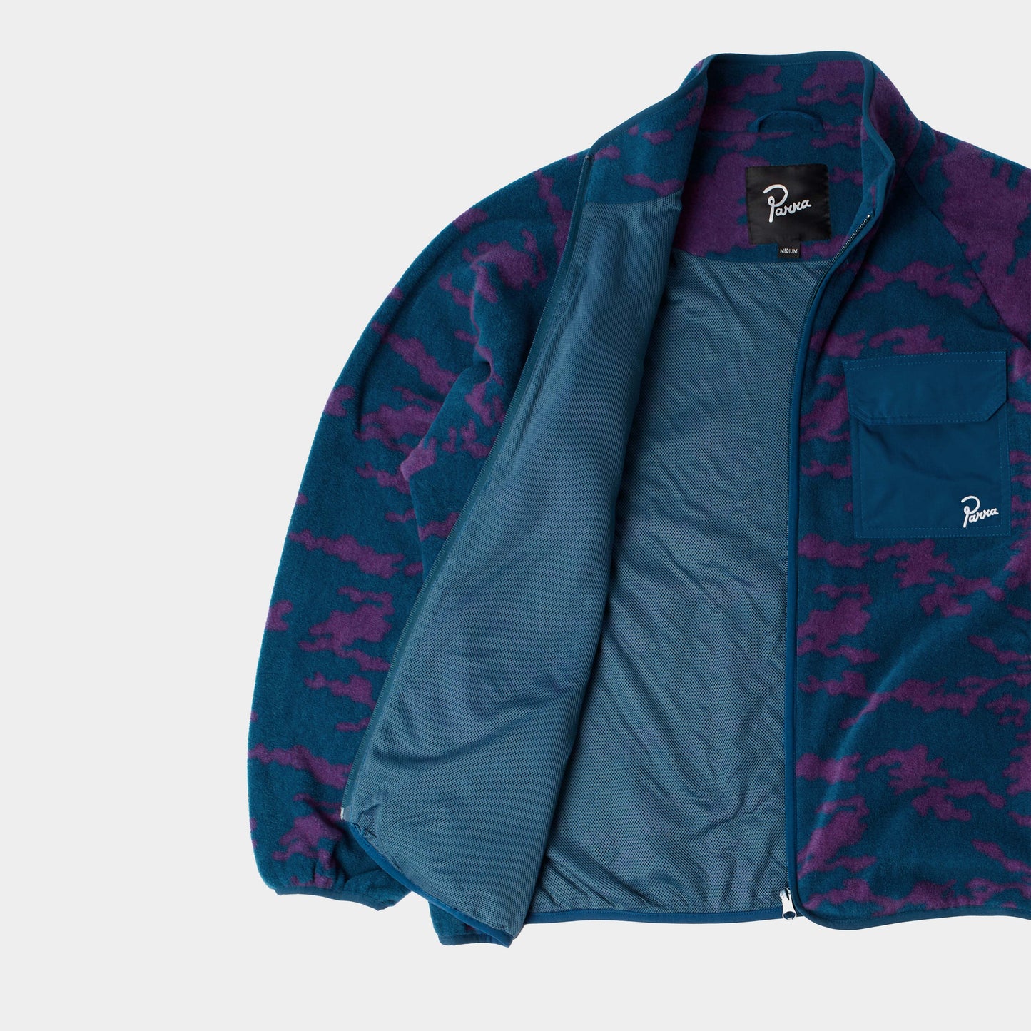 by Parra Purple Darwin Camo Fleece in Farbe blue