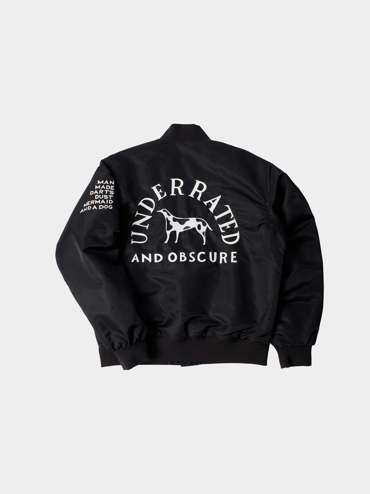 by Parra Club Not 1976 Satin Bomber Jacket in Farbe black