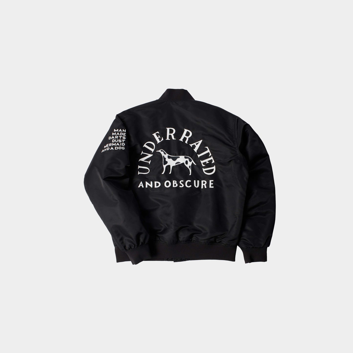 by Parra Club Not 1976 Satin Bomber Jacket in Farbe black
