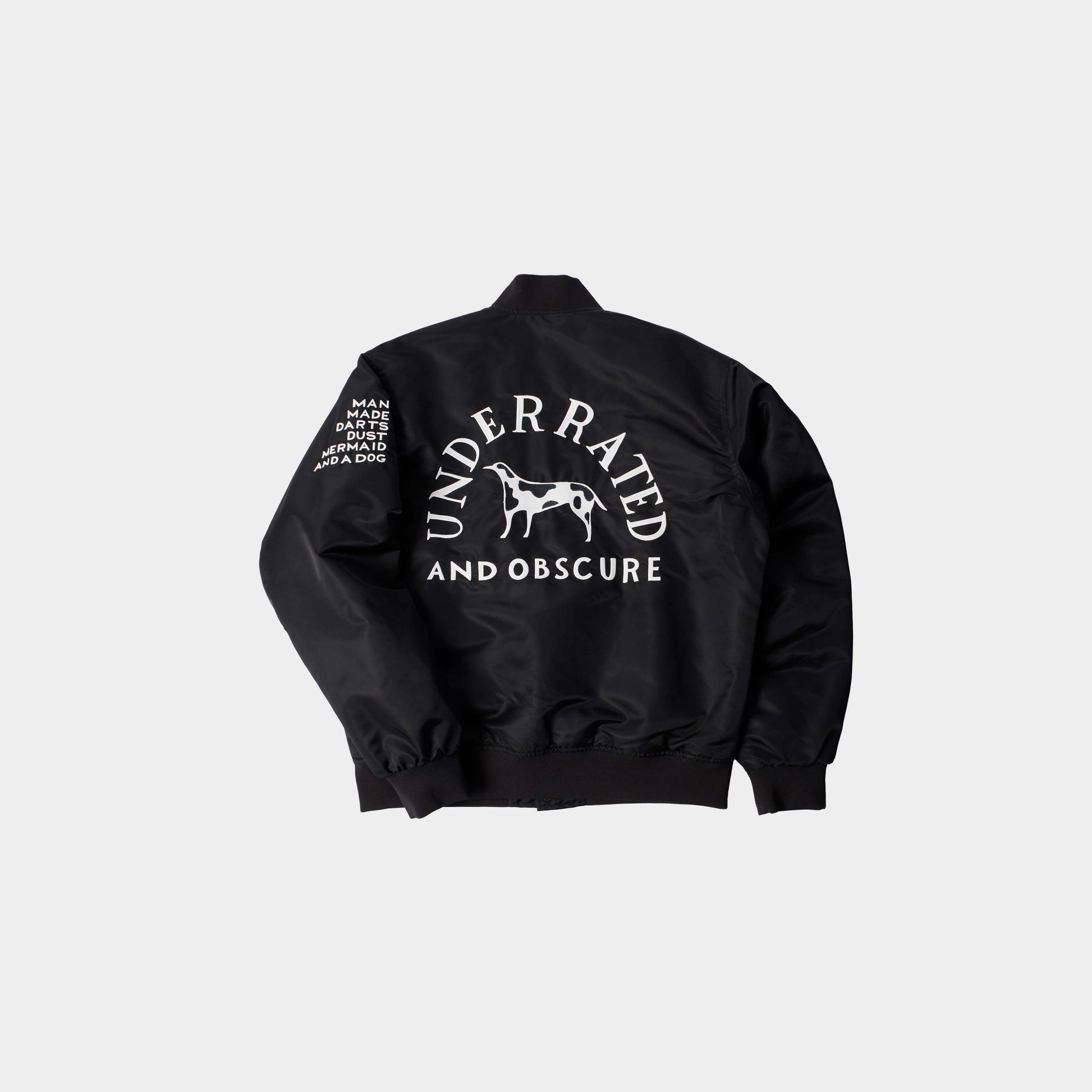 by Parra Club Not 1976 Satin Bomber Jacket in Farbe black