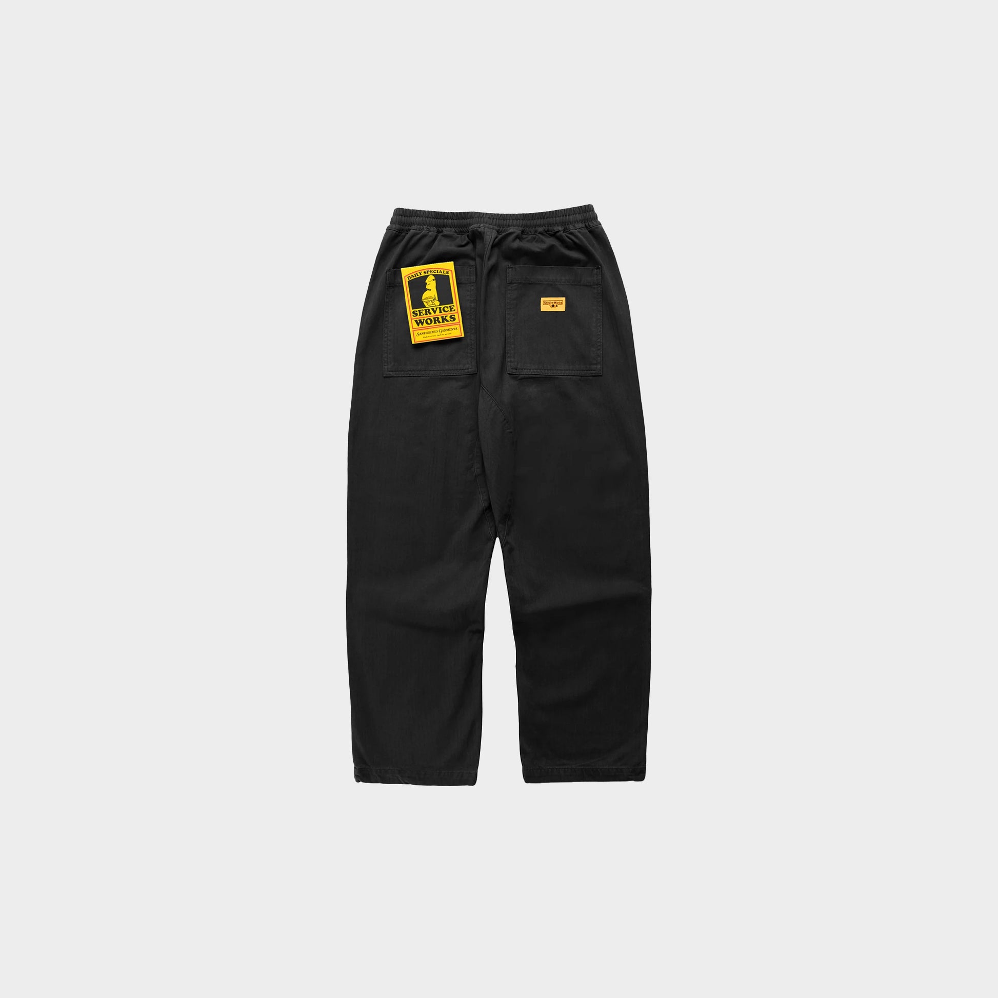 Service Works Herringbone Chef Pants in Farbe black