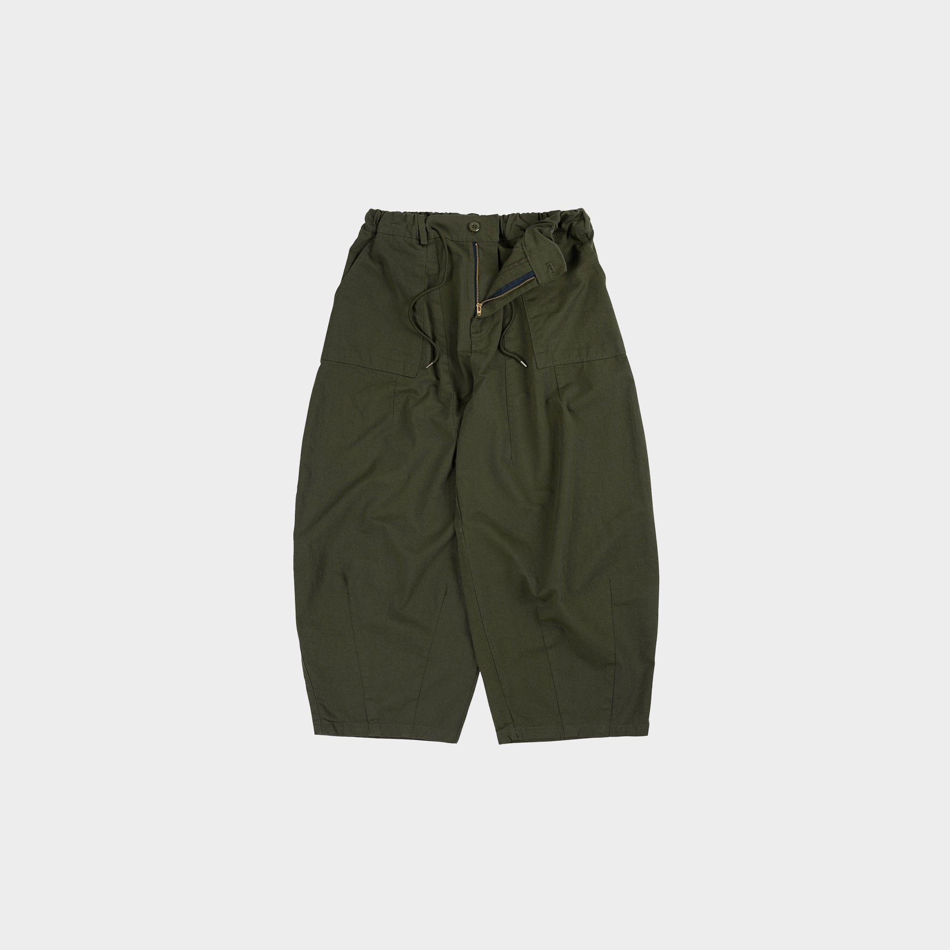 Frizmworks Twill Balloon Pants in Farbe olive
